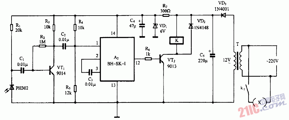 红外遥控接收器电路图