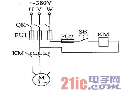 三相异步电动机点动控制电路图.jpg