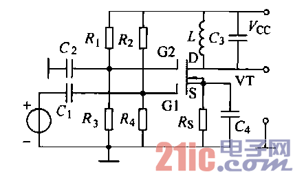 17.双栅场效应晶体管高频放大器电路.gif