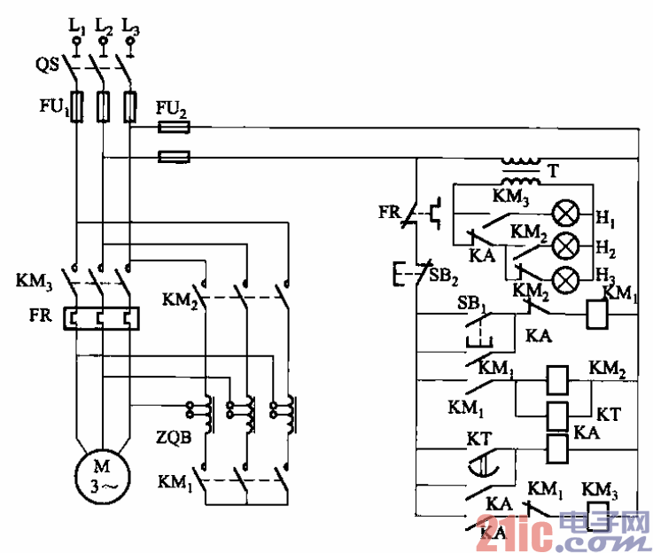 51.XJ01-28至75型自耦降压启动器电路.gif