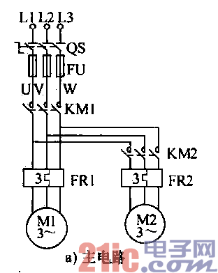 16.电动机顺序起动单独停止控制电路a.gif