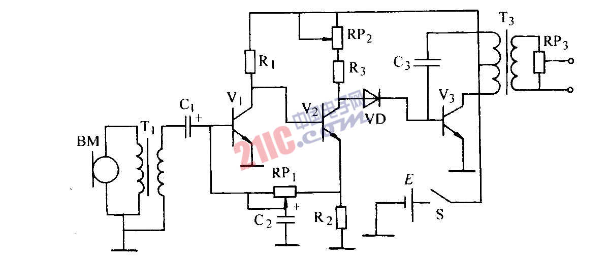 变压器、阻容与直接耦合放大器电路图