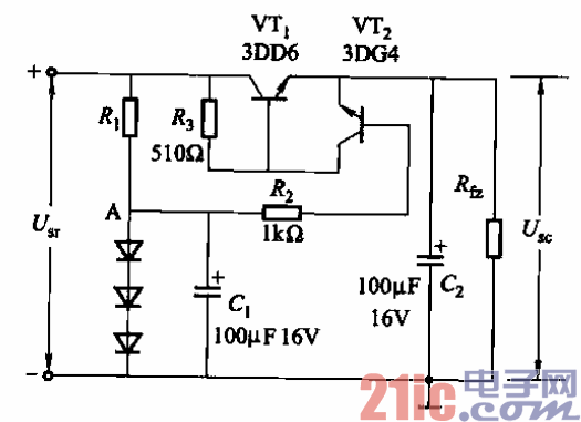 103.串联型稳压电源电路保护电路之一.gif