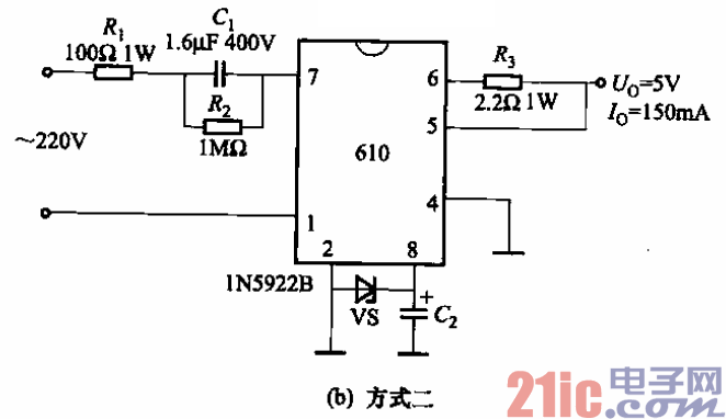 72.可扩展MAX610输出电流稳压电源电路b.gif