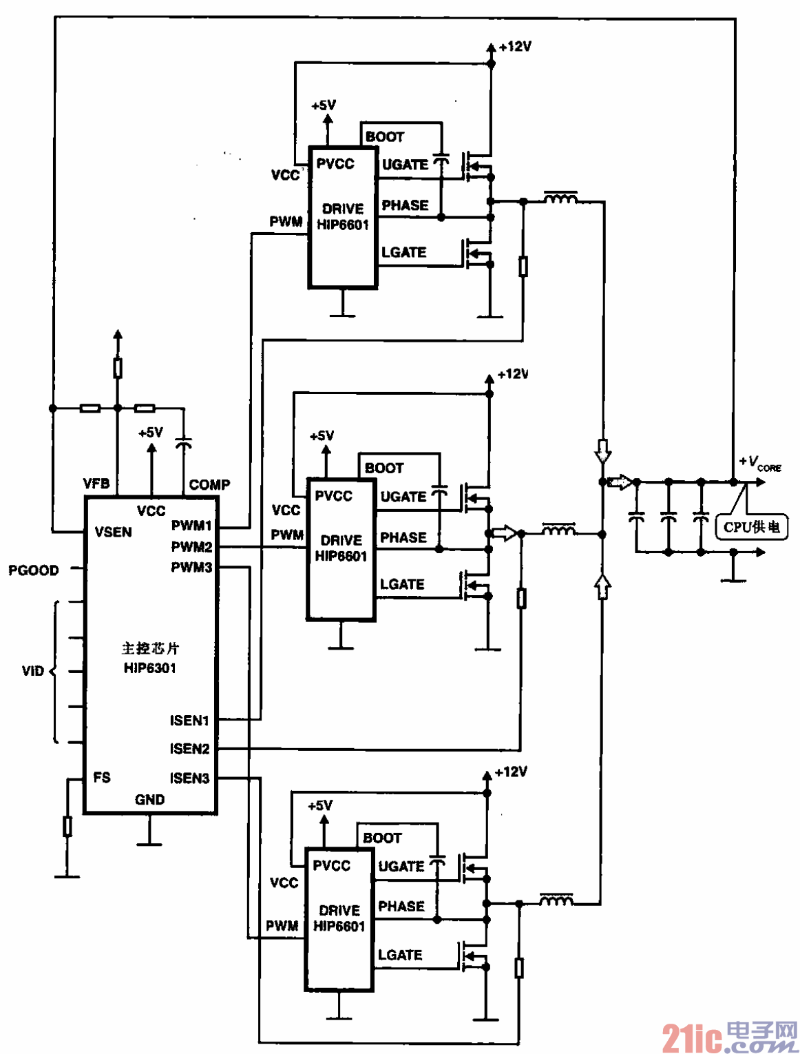 13.采用HIP6301和HIP6601芯片的3相CPU电源电路.gif