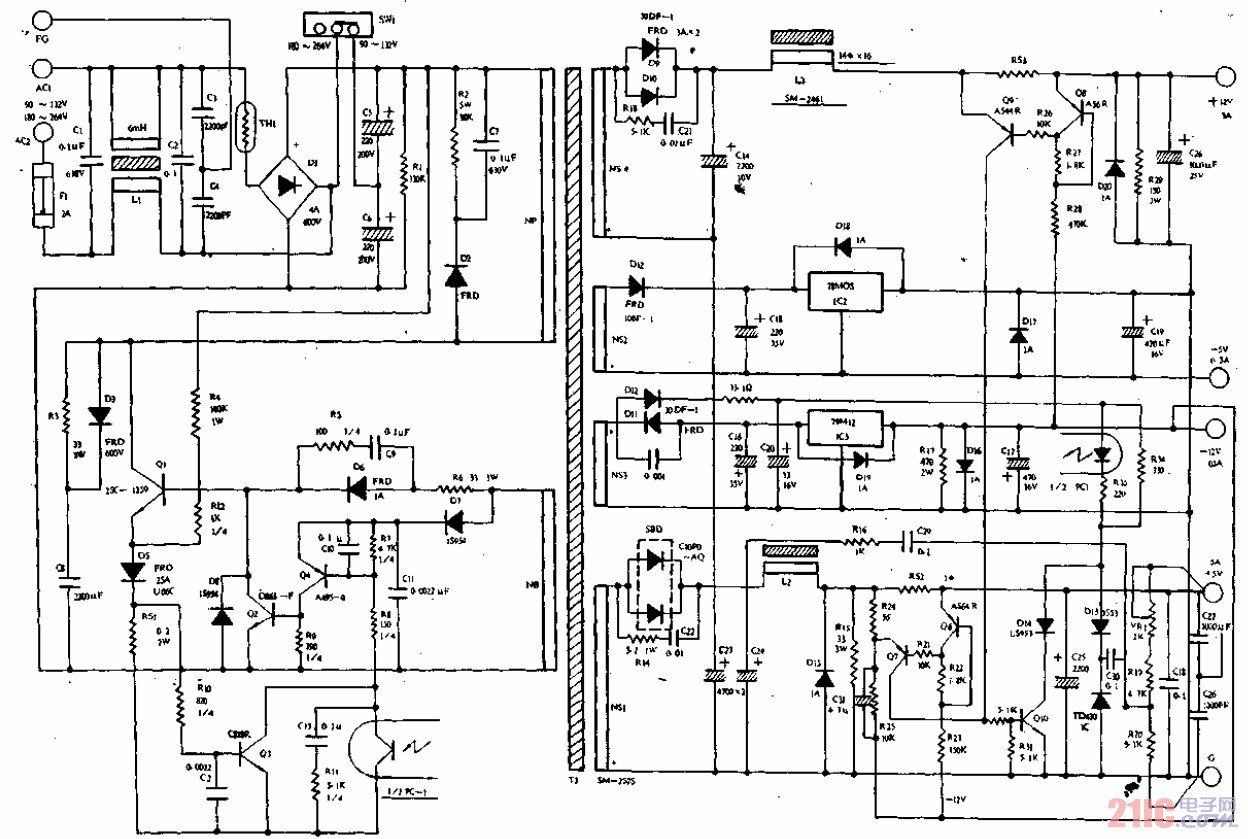 IBM-PC∕XT电源电路图01.gif