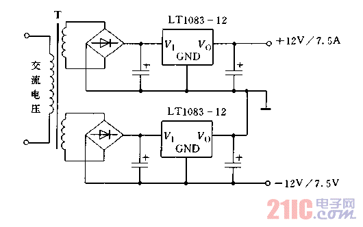 LT108构成负输出+-12V电源电路图.gif