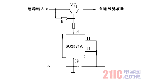 SG3525A单端式输出级的应用电路图.gif