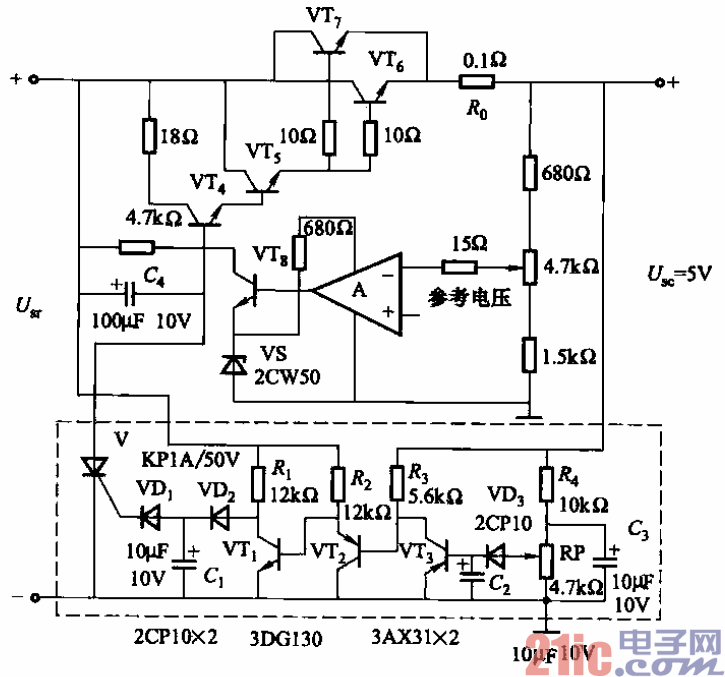 114.大电流稳压电源的短路及过电压保护电路.gif
