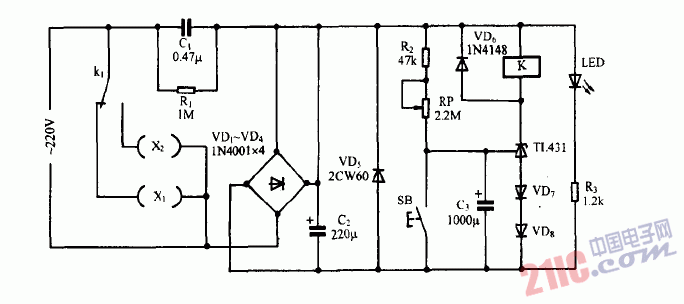 巧用TL431作实用定时器电路图